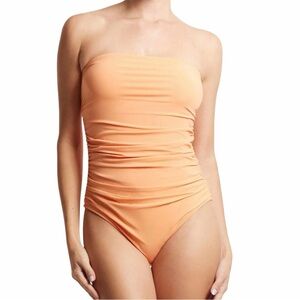 NWT! Hanky Panky Bandeau One Piece Swimsuit in Florence Orange. Size Large.